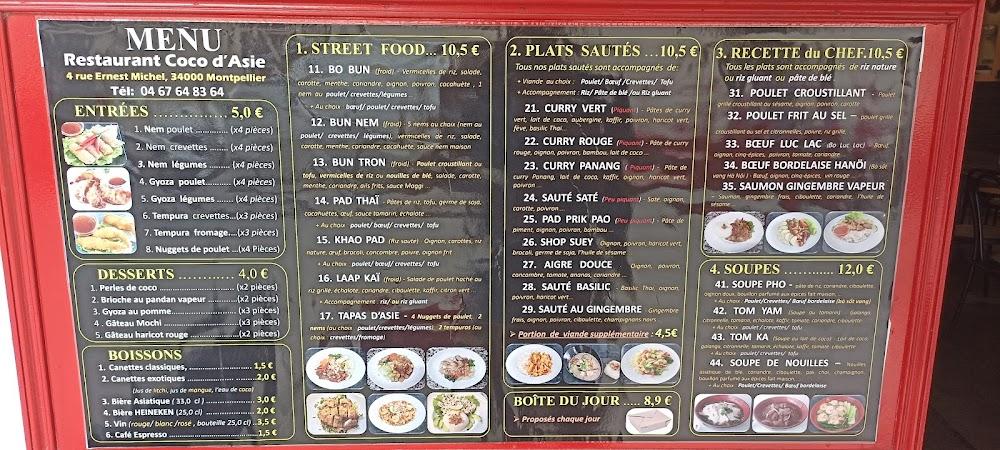 Coco d'Asie - Menu Image 4